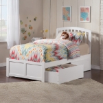 Picture of 39" Platform Bed with Footboard and Trundle or Drawers