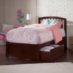 Picture of 39" Platform Bed with Footboard and Trundle or Drawers