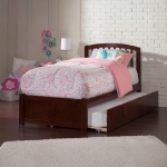 Picture of 39" Platform Bed with Footboard and Trundle or Drawers