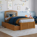 Picture of 39" Platform Bed with Footboard and Trundle or Drawers