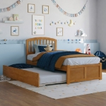 Picture of 39" Platform Bed with Footboard and Trundle or Drawers