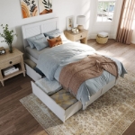 Picture of 39" Platform Bed with Footboard and Trundle or Drawers