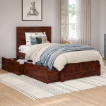 Picture of 39" Platform Bed with Footboard and Trundle or Drawers