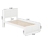 Picture of 39" Platform Bed with Footboard and Trundle or Drawers