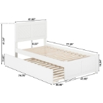 Picture of 39" Platform Bed with Footboard and Trundle or Drawers