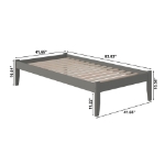Picture of 39" Platform Bed without Footboard with Trundle or Drawers