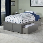 Picture of 39" Platform Bed with Footboard and Trundle or Drawers