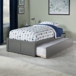 Picture of 39" Platform Bed with Footboard and Trundle or Drawers