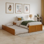 Picture of 39" Platform Bed with Footboard and Trundle or Drawers
