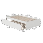 Picture of 39" Platform Bed with Footboard and Trundle or Drawers