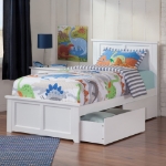 Picture of 39" Platform Bed with Footboard and Trundle or Drawers