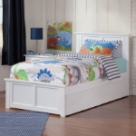 Picture of 39" Platform Bed with Footboard and Trundle or Drawers