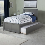 Picture of 39" Platform Bed with Footboard and Trundle or Drawers