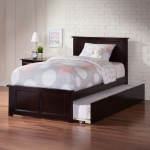 Picture of 39" Platform Bed with Footboard and Trundle or Drawers
