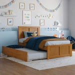Picture of 39" Platform Bed with Footboard and Trundle or Drawers