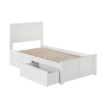 Picture of 39" Platform Bed with Footboard and Trundle or Drawers