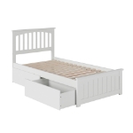 Picture of 39" Platform Bed with Footboard and Trundle or Drawers