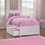 Picture of 39" Platform Bed with Footboard and Trundle or Drawers