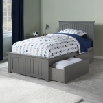 Picture of 39" Platform Bed with Footboard and Trundle or Drawers