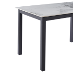 Picture of 48", 55", 62", 71" Dining Table with Sintered Stone Tabletop with Metal/Wood Legs