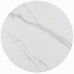 Picture of 60" Round Sintered Stone Top Dining Table with X-Shape Metal Legs