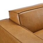 Picture of 3/4-Piece Vegan Leather Sofa in Tan