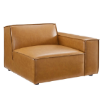 Picture of 3/4-Piece Vegan Leather Sofa in Tan