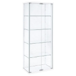 Picture of Black 5 Shelf Glass Curio Cabinet - L 23.75 X W 14.5 X H 64.25