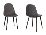 Picture of Mocha or Charcoal  Polyurethane Chair - Matte Black Frame