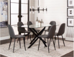 Picture of Mocha or Charcoal  Polyurethane Chair - Matte Black Frame