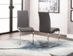 Picture of White Or Charcoal Polyurethane Chair - Chrome Frame