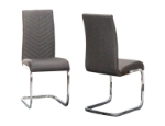 Picture of White Or Charcoal Polyurethane Chair - Chrome Frame