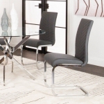 Picture of White Or Charcoal Polyurethane Chair - Chrome Frame