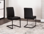Picture of Charcoal or Black Polyurethane Chair - Matte Black Frame