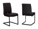 Picture of Charcoal or Black Polyurethane Chair - Matte Black Frame