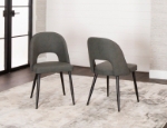 Picture of Mushroom, Charcoal or Black Polyurethane Chair - Matte Black Frame