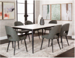 Picture of Mushroom, Charcoal or Black Polyurethane Chair - Matte Black Frame