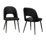 Picture of Mushroom, Charcoal or Black Polyurethane Chair - Matte Black Frame