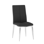 Picture of Gray or Black faux leather upholstery Side Chair