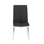 Picture of Gray or Black faux leather upholstery Side Chair