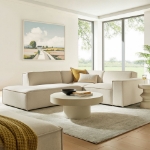 Picture of 3/4/5/6-Piece Fabric Upholstered Modular Sectional