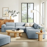 Picture of 3/4/5/6-Piece Fabric Upholstered Modular Sectional