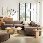 Picture of 3/4/5/6-Piece Fabric Upholstered Modular Sectional