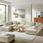 Picture of 3/4/5/6-Piece Fabric Upholstered Modular Sectional