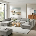 Picture of 3/4/5/6-Piece Fabric Upholstered Modular Sectional