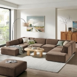 Picture of 3/4/5/6-Piece Fabric Upholstered Modular Sectional