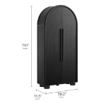 Picture of 38.2"W x 79.1"H Storage Cabinet in Ash or Black