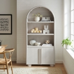 Picture of 38"W x 78.7"H Cabinet Bookcase in Ash or Black Oak
