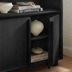 Picture of 38"W x 78.7"H Cabinet Bookcase in Ash or Black Oak