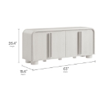 Picture of 63"W x 26.4"H 4-Door Sideboard Cabinet in Ash or Black Oak